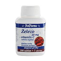 MedPharma ŽELEZO 20MG + Vit. C tbl 100+7 (107 ks)