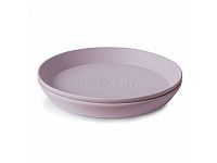 Mushie okrúhly tanier, soft lilac 1×2 ks, okrúhle taniere