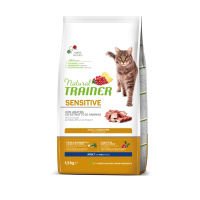 Natural Trainer Cat Sensitive Kačka 1×1,5 kg, granule pre dospelé mačky