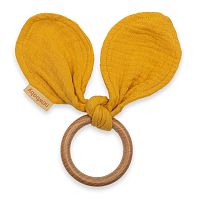 New Baby hryzátko pre deti ušká Ears mustard