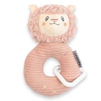 New Baby plyšová hrkálka Lama