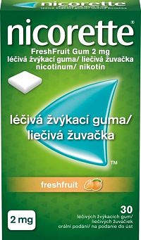 Nicorette Freshfruit Gum 2 mg 30 kusov