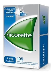 Nicorette Icemint Gum 2 mg 105 ks