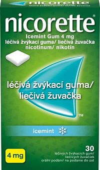 Nicorette Icemint Gum 4 mg 30 kusov