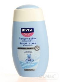 NIVEA BABY Šampón a pena do kúpeľa 2v1 1x200 ml