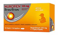 NUROFEN pre deti čapíky 125 mg sup 1x10 ks