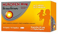 NUROFEN pre deti čapíky 60 mg čapíky, 10 ks