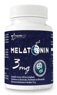 NUTRICIUS Melatonín 3 mg 1×60 tbl, melatonín