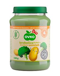 OVKO Bio Príkrm Brokolica Zemiak 1×190 g, zeleninový príkrm
