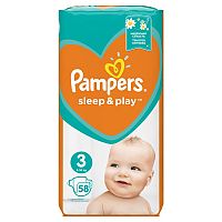 Pampers Sleep&Play Veľkosť 3, 6-10kg 1×58 ks, plienky pre bábätká