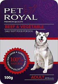 Pet Royal Kapsička Dog Hovädzie Maso+Zelenina 100g 1×100 g