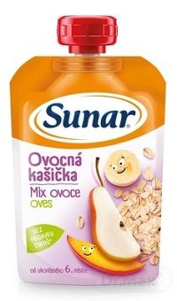 Sunar Ovocná kašička mix ovocia, ovos 1×120 g