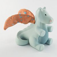 Tikiri rozprávkový drak z prírodnej kaučukovej gumy svetlý 1×1 kus, hračka pre deti