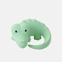 Tikiri Safari - hrkálka a hryzátko z prírodnej gumy krokodíl 1×1 kus, hračka pre deti
