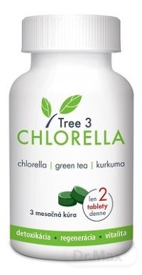 Tree3CHLORELLA 1×180 tbl, doplnok výživy