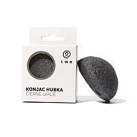 TWO Konjac hubka / čierne uhlie 1×1 ks
