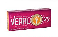 VERAL 25 mg tbl ent (blis. Al/PVC) 1x30 ks