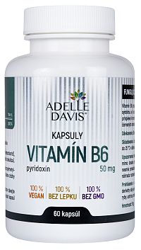 Adelle Davis - Vitamín B6 50 mg, 60 kapsúl