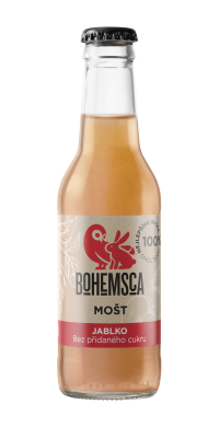 Bohemsca Mušt jablko 100% sklo 200 ml