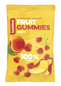 Bombus Fruit energy gummies broskyňa 35 g