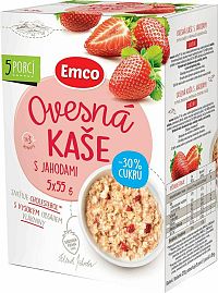 Emco Ovsená kaša jahoda 30% cukru 5x55g