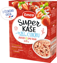 Emco Super kaša jahody a smotana 3x55 g