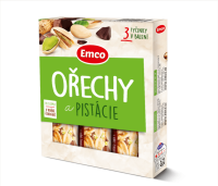 Emco Tyčinka Orechy a pistácie 3x 35 g