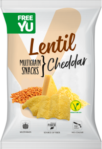 FreeYu Lentil multigrain snack Cheddar 70 g