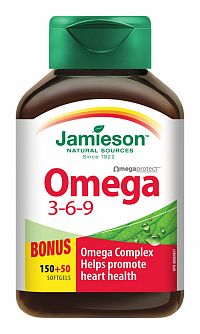 Jamieson Omega 3-6-9 1200 mg 150 + 50 kapslí