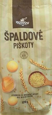 Kávoviny Piškóty celozrnné špaldové 120 g