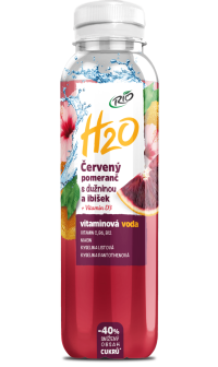 Rio H2O červený pomaranč a ibištek 400 ml