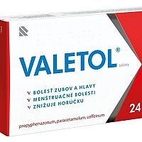 Valetol – cena, dávkovanie, zloženie. Účinky na bolesť hlavy aj zuby