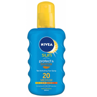 Nivea Sun Protect & Bronze intenzívne mlieko na opaľovanie SPF 20 200 ml