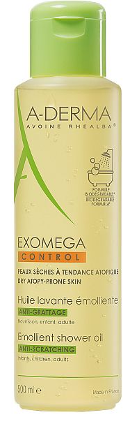 A-Derma Exomega Control Emollient Shower Oil sprchový olej 500 ml
