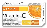 Alfa Vita Vitamin C 100 mg cmúľanie s príchuťou pomaranča 30 tabliet