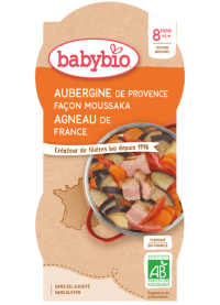 Babybio baklažán na spôsob Musaka s jahňacím mäsom 2 x 200 g