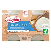 Babybio Brassé z francúzskeho mlieka natur 2 x 130 g