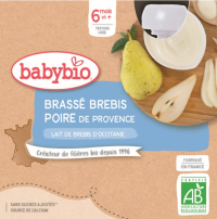 Babybio Desiata z ovčieho mlieka hruška 4 x 85 g