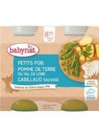 Babybio hrášek a brambory s islandskou treskou 2 x 200 g