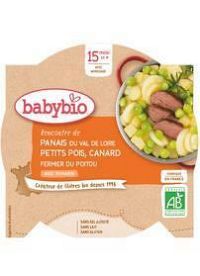 Babybio Pastinák s hráškem a farmářskou kachnou 260 g
