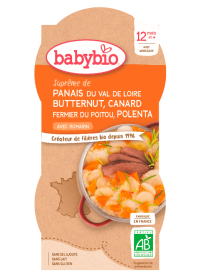 Babybio Paštrnák s maslovou tekvíc kačicou a polentou 2 x 200 g
