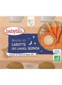 Babybio Večerné menu mrkvové Mouliné a quinoa 2 x 200 g