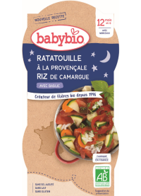 Babybio večerné menu Ratatouille po provensálsky s ryžou 2 x 200 g