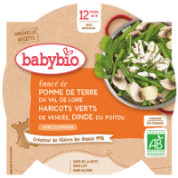 Babybio zemiaky a fazuľky s Morčacie plátky 230 g
