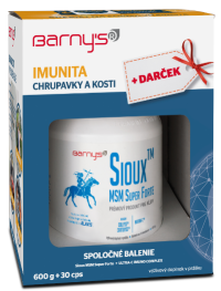 Barny's Sioux MSM super forte ultra-C imuno complex 30 kapsúl + Sioux prášok 600 g