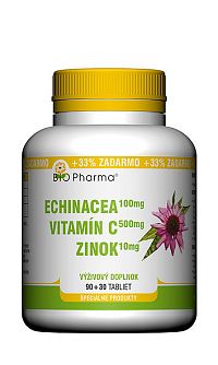 Bio Pharma Echinacea Vitamín C Zinok 120 tabliet