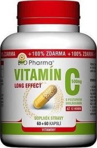 BIO Pharma Vitamín C 500 mg Long Effect 120 kapsúl