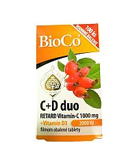 BioCo C+D duo RETARD C-vitamín 1000 mg + D3-vitamín 2000 IU 100 tabliet