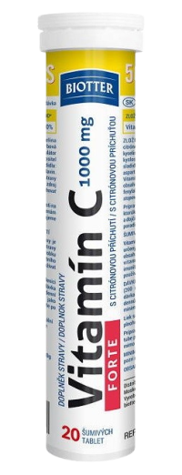 BIOTTER Vitamín C 1000 mg FORTE 20 šumivých tabliet