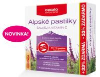 Cemio Alpské pastilky Šalvia a Vitamín C 40 pastilek